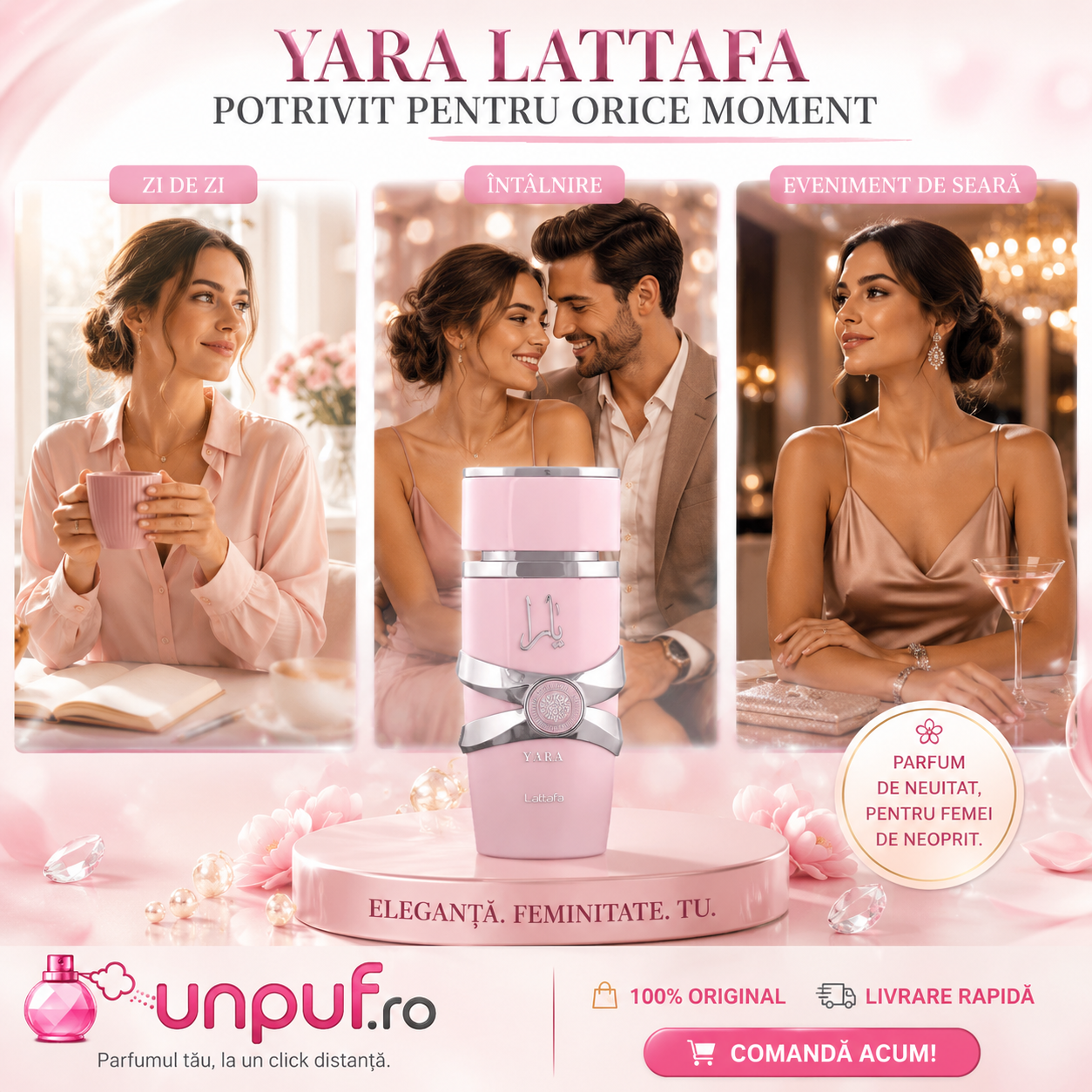 Lattafa Yara parfum pentru zi de zi, birou, &icirc;nt&acirc;lniri și seară